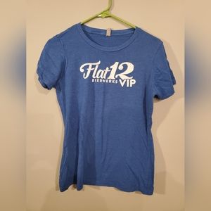 Next Level tee, blue, large